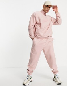 Oversized-джоггеры из флиса розового цвета от комплекта ASOS DESIGN-Розовый цвет