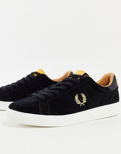 Черные замшевые кроссовки Fred Perry Spencer-Черный цвет