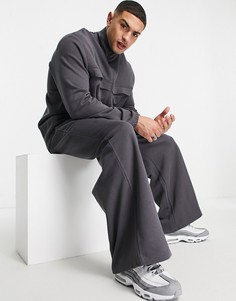 Черные выбеленные джоггеры с широкими штанинами в стиле oversized от комплекта ASOS DESIGN-Черный цвет