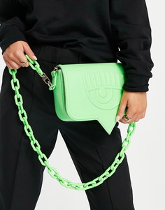 Зеленая большая сумка через плечо с глазом Chiara Ferragni-Зеленый цвет