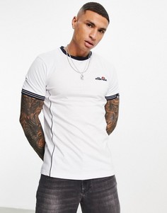 Белая футболка с круглым вырезом и логотипом на груди ellesse-Белый