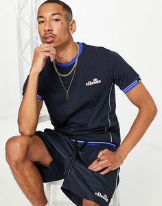 Футболка с круглым вырезом и логотипом на груди ellesse-Темно-синий