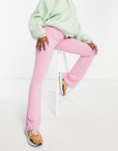 Расклешенные брюки розового цвета ASOS DESIGN-Розовый цвет
