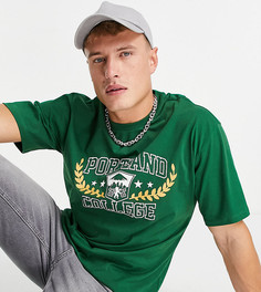 Зеленая oversized-футболка с принтом "Portland" Only & Sons – эксклюзивно для ASOS-Зеленый цвет