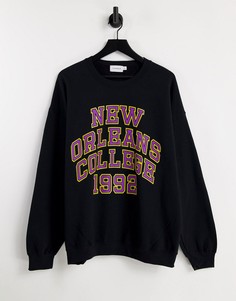 Черный свитшот Topman New Orleans-Черный цвет