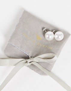 Серьги с искусственным жемчугом и черными и белыми кристаллами Olivia Burton-Черный цвет