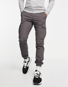 Серые брюки карго с манжетами Jack & Jones Intelligence-Серый