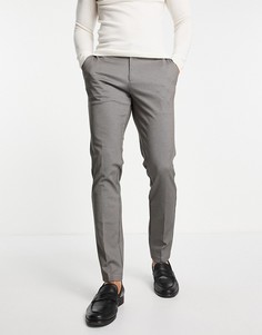 Коричневые брюки узкого кроя с узором «гусиная лапка» Jack & Jones Intelligence-Коричневый цвет