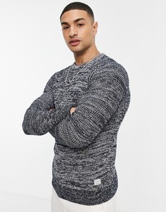 Темно-синий джемпер в тонкую полоску Jack & Jones Originals-Разноцветный