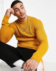 Джемпер в рубчик желтого цвета Jack & Jones Originals-Желтый