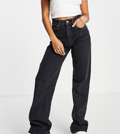 Черные винтажные джинсы в стиле 90-х Stradivarius Petite-Черный цвет