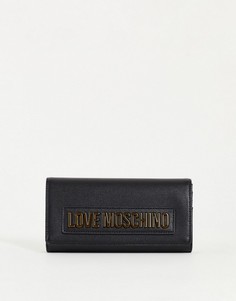 Черный кошелек с логотипом Love Moschino-Черный цвет