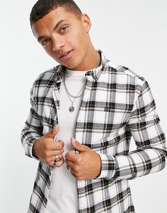 Белая рубашка в крупную клетку River Island RR-Светло-бежевый цвет