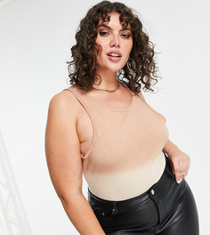 Коричневое боди с эффектом деграде Public Desire Curve-Разноцветный