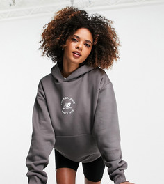 Лиловый худи с надписью "Life in balance" New Balance-Фиолетовый цвет