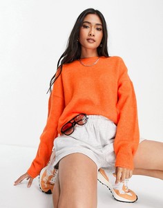 Оранжевый oversized-джемпер с пышными рукавами ASOS DESIGN-Оранжевый цвет