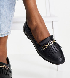 Черные туфли на плоской подошве schuh Lillianna Kiltie-Черный цвет
