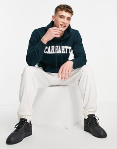 Зеленый худи с надписью в университетском стиле Carhartt WIP-Зеленый цвет