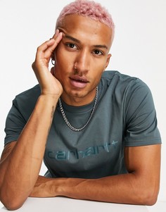 Зеленая футболка Carhartt WIP-Зеленый цвет