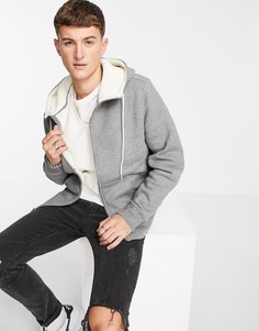 Худи на молнии серого цвета с подкладкой из искусственного меха Levis-Серый Levis®