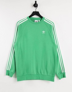 Зеленый свитшот с тремя полосками adidas Originals adicolor-Зеленый цвет