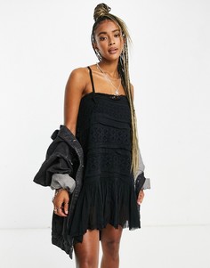 Черное платье-комбинация Free People Shailee-Черный цвет