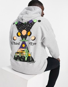 Худи серого цвета с принтом "Third Eye" на спине HNR LDN-Серый Honour