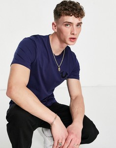Футболка с круглым вырезом и логотипом True Religion-Темно-синий