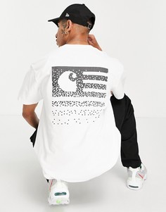 Белая футболка с выцветшим принтом на спине Carhartt WIP-Белый