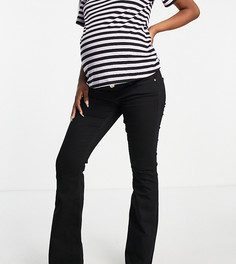 Черные расклешенные джинсы River Island Maternity-Черный цвет