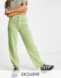 Вельветовые джинсы бледно-зеленого цвета в винтажном стиле 90-х Reclaimed Vintage Inspired-Зеленый цвет