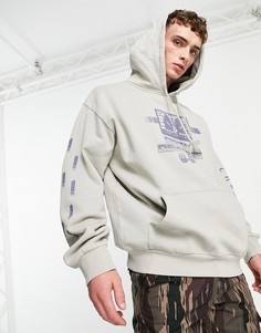 Худи серого цвета с принтом Carhartt WIP Digital-Серый