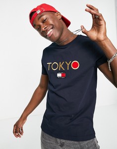 Футболка с японским изображением и надписью "Tokyo" Tommy Hilfiger-Черный