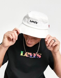 Белая панама с маленьким логотипом Levis-Белый Levis®