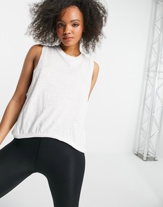 Свободная майка Free People Relaxed Movement Love-Белый