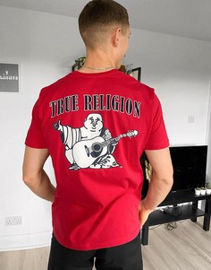 Футболка с круглым вырезом и логотипом в виде Будды True Religion-Красный