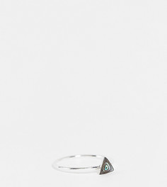 Кольцо из стерлингового серебра с треугольником с эффектом жемчуга Абалон Kingsley Ryan-Серебристый