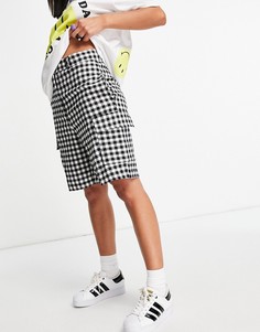 Шорты карго в клетку с завышенной талией Vintage Supply-Multi