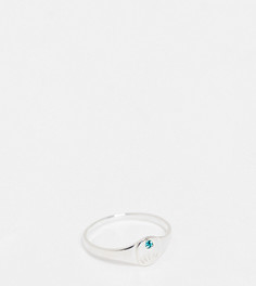 Кольцо из стерлингового серебра с искусственным голубым цирконием для рожденных в декабре Kingsley Ryan-Серебряный