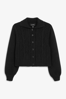 Кардиган из трикотажной ткани в рубчик Monki