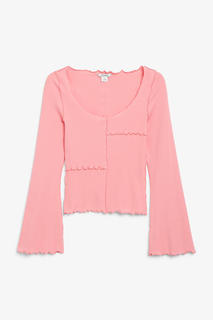 Cropped lettuce hem top Monki