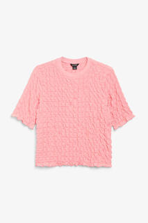 Футболка из текстурного крепа Monki