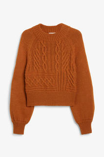 Вязаный свитер с объемными рукавами Monki