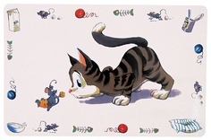 Trixie Коврик под миску Comik Cat для кошек, 44х29 см
