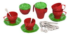 Набор посуды чайный сервиз волшебная хозяюшка, 24 предмета в сетке Нордпласт