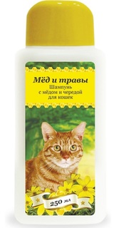 Шампунь для кошек Pchelodar Мед и травы, мед и череда, 250 мл Пчелодар