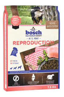 Сухой корм для собак Bosch Reproduction, для беременных и кормящих, домашняя птица, 7,5кг