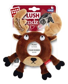 Мягкая игрушка для собак GiGwi Лось с пищалкой, длина 19 см