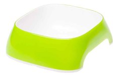 Одинарная миска для кошек и собак Ferplast, пластик, резина, зеленый, 0.4 л