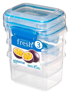 Набор контейнеров для СВЧ Sistema Pack Fresh 921543 Синий; Прозрачный